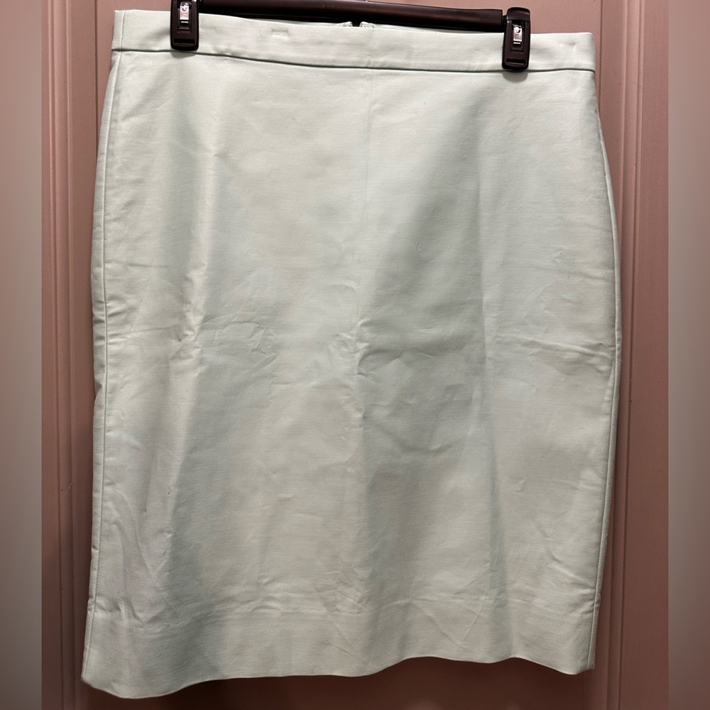 J. Crew Size 16 Light Green No. 2 Pencil Skirt NWT